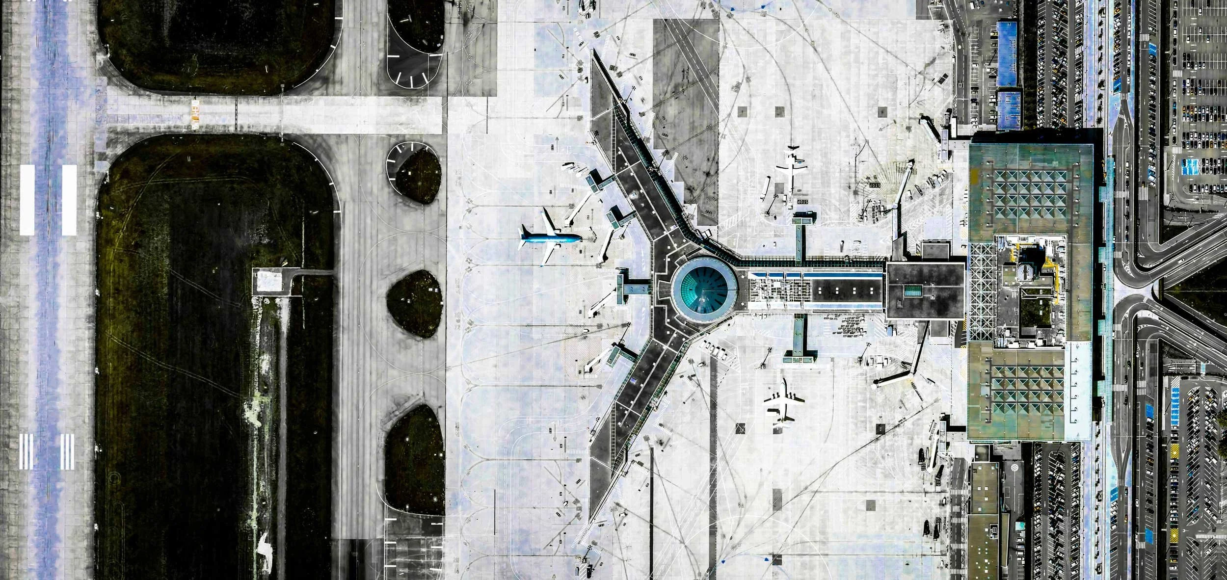 AIRPORTS SERIES — ULTRADISTANCIA. Satellite Fine Art by